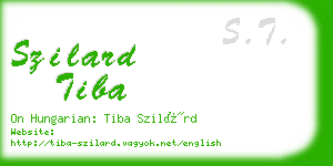 szilard tiba business card